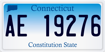 CT license plate AE19276