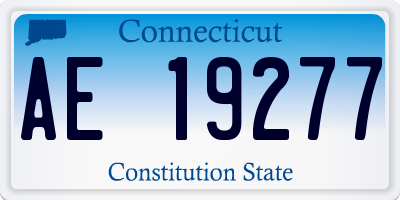 CT license plate AE19277