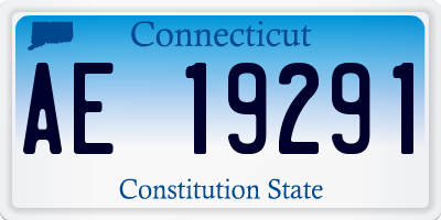 CT license plate AE19291