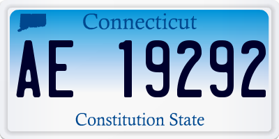 CT license plate AE19292