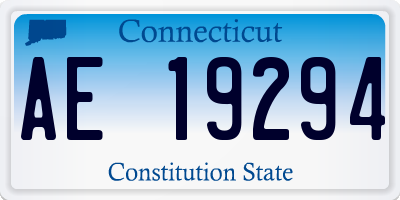 CT license plate AE19294
