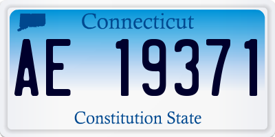 CT license plate AE19371