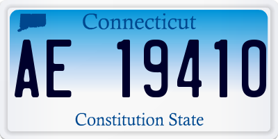 CT license plate AE19410