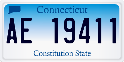CT license plate AE19411