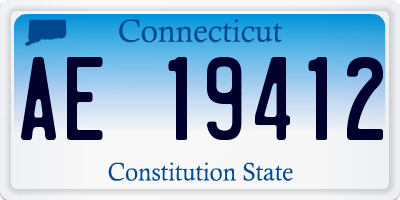 CT license plate AE19412
