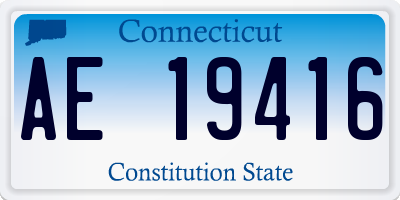 CT license plate AE19416