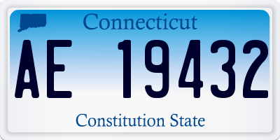 CT license plate AE19432