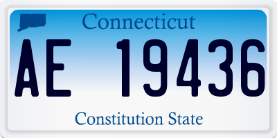 CT license plate AE19436