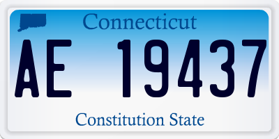 CT license plate AE19437