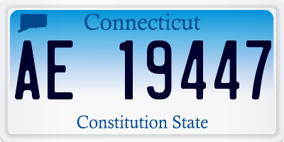 CT license plate AE19447