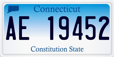 CT license plate AE19452