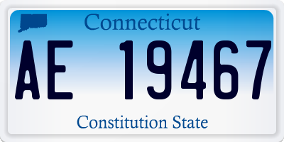 CT license plate AE19467