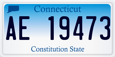 CT license plate AE19473