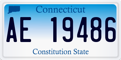 CT license plate AE19486