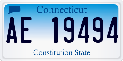 CT license plate AE19494