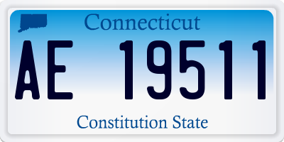 CT license plate AE19511