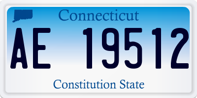 CT license plate AE19512