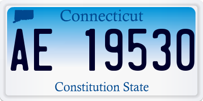 CT license plate AE19530