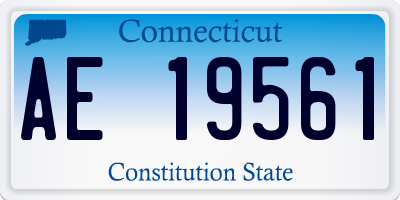 CT license plate AE19561