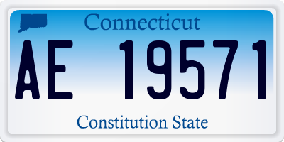 CT license plate AE19571
