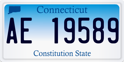CT license plate AE19589