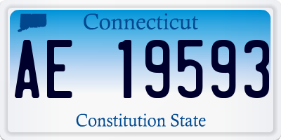 CT license plate AE19593