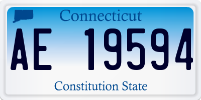 CT license plate AE19594