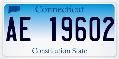 CT license plate AE19602