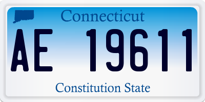 CT license plate AE19611