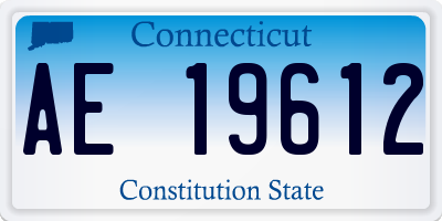 CT license plate AE19612