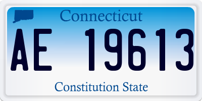 CT license plate AE19613