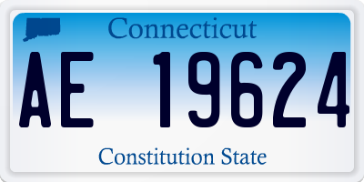 CT license plate AE19624