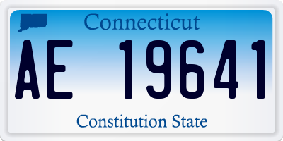 CT license plate AE19641