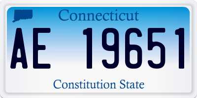 CT license plate AE19651