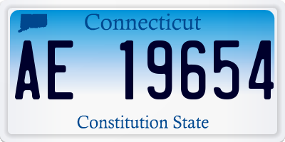 CT license plate AE19654