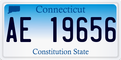 CT license plate AE19656