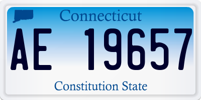 CT license plate AE19657