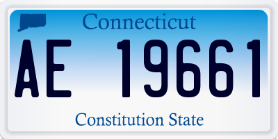 CT license plate AE19661
