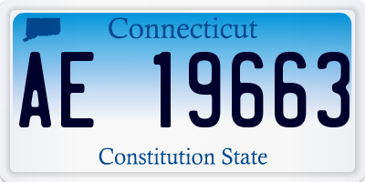 CT license plate AE19663