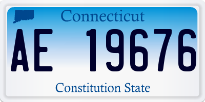 CT license plate AE19676
