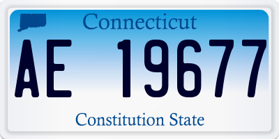 CT license plate AE19677