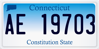 CT license plate AE19703