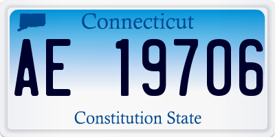 CT license plate AE19706