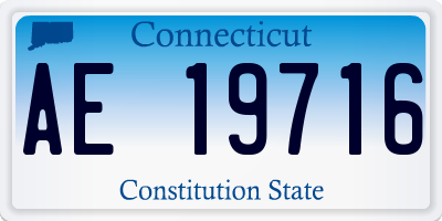 CT license plate AE19716