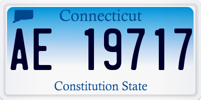 CT license plate AE19717