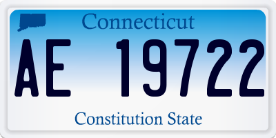 CT license plate AE19722