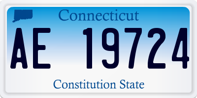 CT license plate AE19724