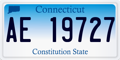 CT license plate AE19727