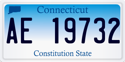 CT license plate AE19732