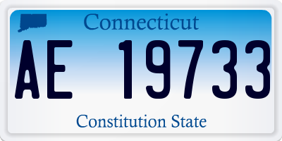 CT license plate AE19733